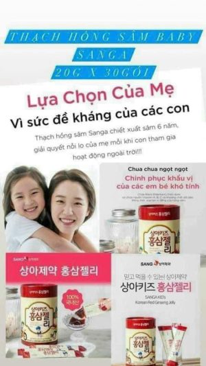 Thạch hồng sâm cho trẻ baby Sanga 1